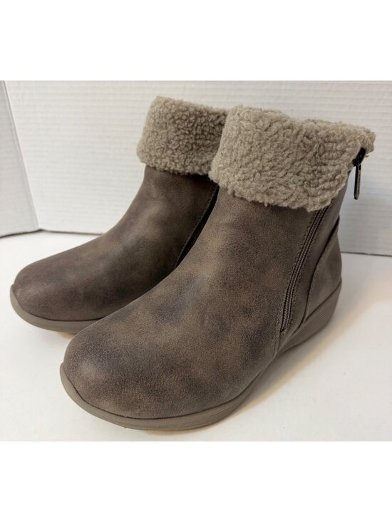 Skechers Shoes - Skechers Arya Fold Over Faur Fur Booties Taupe sz 6.5
